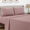 thumbnail image 1 of Lux Decor Collection Queen Bed Sheets Set Brushed Microfiber High GSM, 4 Piece Sheet Set upto 16 inches Deep Pocket Bedding Sheets & Pillowcases - Baby Pink, 1 of 8