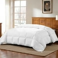 thumbnail image 1 of Lux Decor Collection Queen Comforter - Quilted Duvet Insert with Corner Tabs - Box Stitched Down Alternative Comforter (Queen, White), 1 of 10