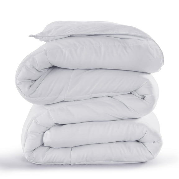 Lux Decor Collection Queen Down Alternative Comforter, Plush Microfiber Fill, All Season (White)