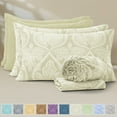 thumbnail image 1 of Lux Decor 6 Piece Queen Sheet Set – Ultra-Soft Microfiber, Paisley Print, Upto 16" Deep Pocket Fitted Sheet, Flat Sheet & 4 Pillowcases, Ivory, 1 of 11