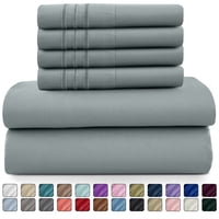 6-Piece Lux Decor Queen Ultra Soft Microfiber Sheets Set only