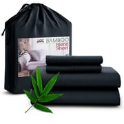 Rayon from Bamboo Blend Sheets King Size - 4 Piece Cooling Bed Sheets Set, Black