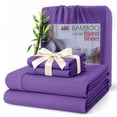 thumbnail image 1 of Lux Decor Rayon from Bamboo Blend Sheets Queen Size - 4 Piece Deep Pocket Bed Sheets Set, Purple, 1 of 9
