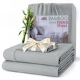 thumbnail image 1 of Lux Decor Rayon from Bamboo Blend Sheets Twin - 3 Piece Soft Cooling Bed Sheets Set, Grey, 1 of 9