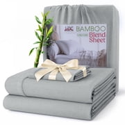 Lux Decor Rayon from Bamboo Blend Sheets Twin - 3 Piece Soft Cooling Bed Sheets Set, Grey