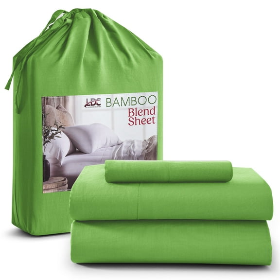 Lux Decor Collection Rayon from Bamboo Blend Twin Sheets Set - 3 Piece Soft Cooling Bed Sheets Set - Sage
