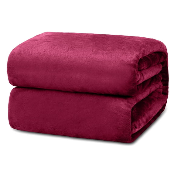 Lux Decor Collection Red King Size Blanket -Super Soft, Warm, Fuzzy & Cozy for All Seasons - Plush Microfiber King Blanket Fleece (108x90, Red)