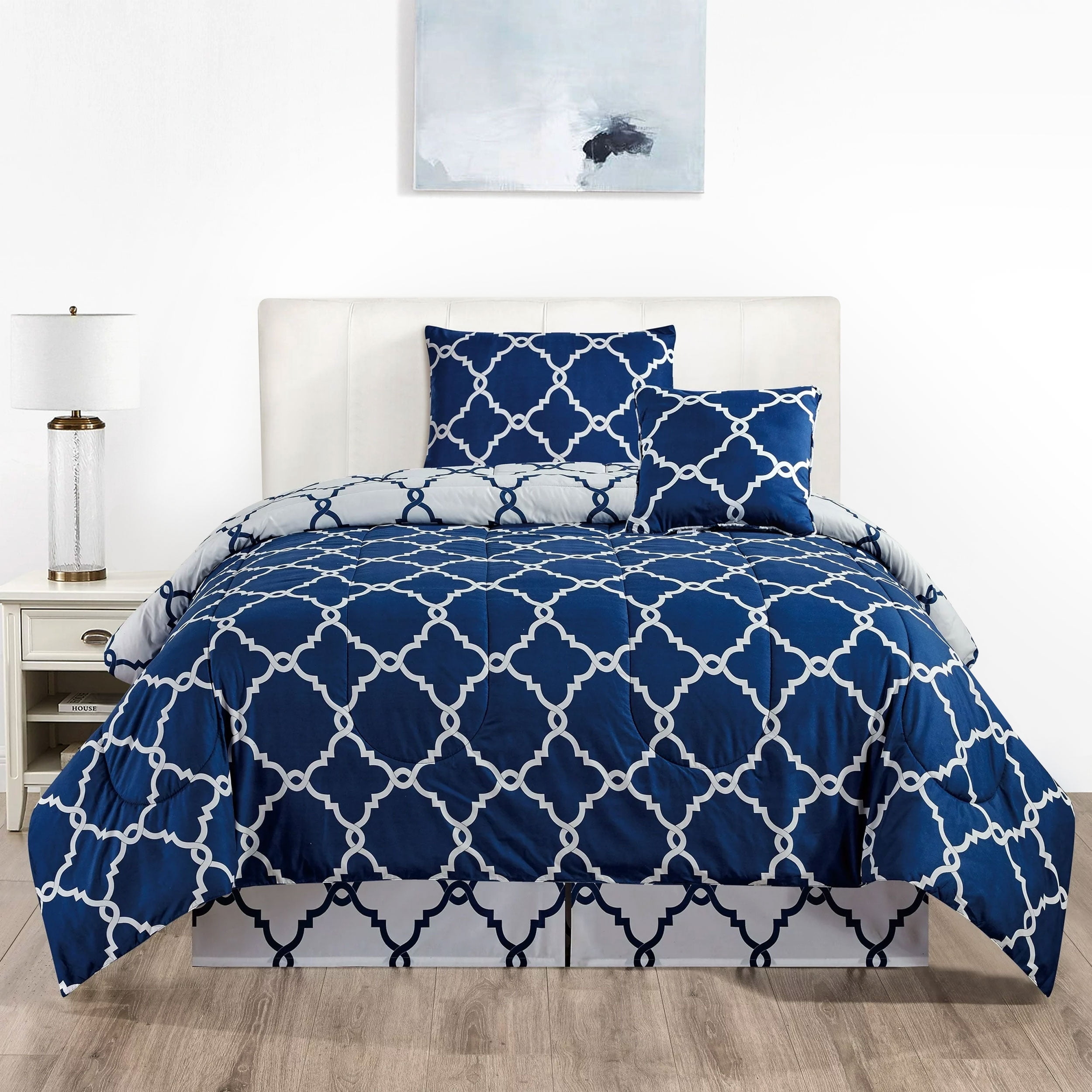 Lux Decor Collection Twin Size 4 Piece Comforter S