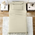 thumbnail image 1 of Lux Decor Collection Solid Bed Sheet Set, 4 Piece Deep Pocket Microfiber Twin Bed Sheets (Twin, Vanilla), 1 of 6