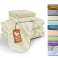 thumbnail image 1 of Lux Decor Twin 4 Piece Bed Sheet Set - Paisley Printed Microfiber Sheets, Ultra Soft, Deep Pocket, Wrinkle-Free, Breathable, OEKO-TEX Certified - Twin, Ivory, 1 of 10