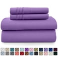 thumbnail image 1 of Lux Decor Collection Twin Bed Sheets Set 4 Piece - 16 Inch Deep Pocket Microfiber Sheets - Purple, 1 of 11