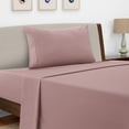 thumbnail image 1 of Lux Decor Collection Twin Bed Sheets Set , Upto 16 Inches Deep Pocket Brushed Microfiber 3 Piece Sheets Set, Baby Pink, 1 of 8