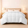 thumbnail image 1 of Lux Decor Premium Twin Comforter Down Alternative - All Season Box Stitched Quilted Duvet Insert with Corner Tabs, Machine Washable Bedding - Oekotex Certified - White, 1 of 8