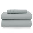 thumbnail image 1 of Lux Decor Twin Size Sheet Set, 3-Piece Plain Soft Microfiber – Deep Pocket Queen Bed Sheets, Includes 1 Fitted Sheet, 1 Flat Sheet, 1 Pillowcase, Gray, 1 of 10