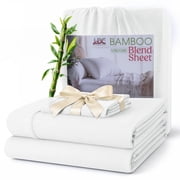 Lux Decor Twin XL Sheet Sets Deep Pocket - Rayon from Bamboo Blend Sheets Set 3 Piece, White deal from Walmart