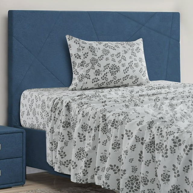 Lux Decor Collection Twin XL Sheets Set, 3 Piece Microfiber Deep Pocket Bed Sheets Set Floral