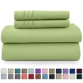 thumbnail image 1 of Lux Decor Collection Twin XL Size 4 Piece Sheets Set - Microfiber Deep Pocket Bed Sheets & Pillowcases - Green, 1 of 11
