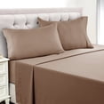 thumbnail image 1 of Lux Decor Collection Twin XL Size 4 Piece Sheets Set - Microfiber Deep Pocket Bed Sheets & Pillowcases - Taupe, 1 of 8