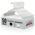thumbnail image 1 of Lux Decor Collection White Plastic Hangers 50 Pack - Space-Saving Design, Perfect for Everyday Use, 1 of 8