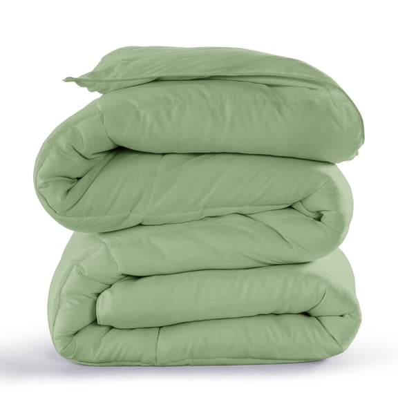 Lux Decor Collection king Comforter All Season Duvet Insert - Box Stitched Down Alternative Comforter - Quilted Duvet Insert with Corner Tabs (King, Sage)