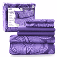 thumbnail image 1 of Lux Decor King Size Bed Sheets Set 6 Piece - Soft Brushed Microfiber Sheets & Pillowcases, 16-Inch Deep Pocket Fitted Sheet, Hotel Luxury - Lavender, 1 of 4