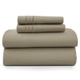 thumbnail image 1 of Lux Decor Queen Size Sheet Set, 4-Piece Plain Soft Microfiber – Deep Pocket Queen Bed Sheets, Includes 1 Fitted Sheet, 1 Flat Sheet, 2 Pillowcases, Beige, 1 of 10