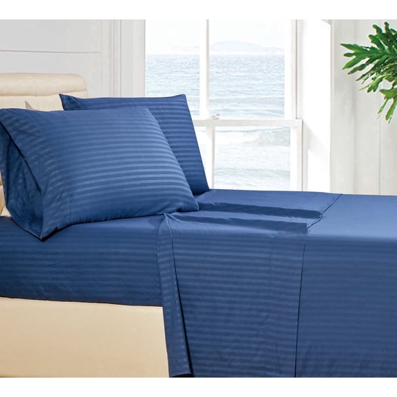 Lux Decor STRIPED Bed Sheet Set - Wrinkle, Fade, Stain Resistant - Hypoallergenic