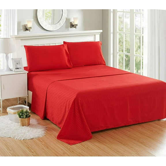 Lux Decor STRIPED Bed Sheet Set - Wrinkle, Fade, Stain Resistant - Hypoallergenic