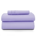 thumbnail image 1 of Lux Decor Twin-XL Bed Sheet Set, 3-Piece Plain Soft Microfiber – Deep Pocket Twin XL Bed Sheets, Includes 1 Fitted Sheet, 1 Flat Sheet, 1 Pillowcase, Lavender, 1 of 10