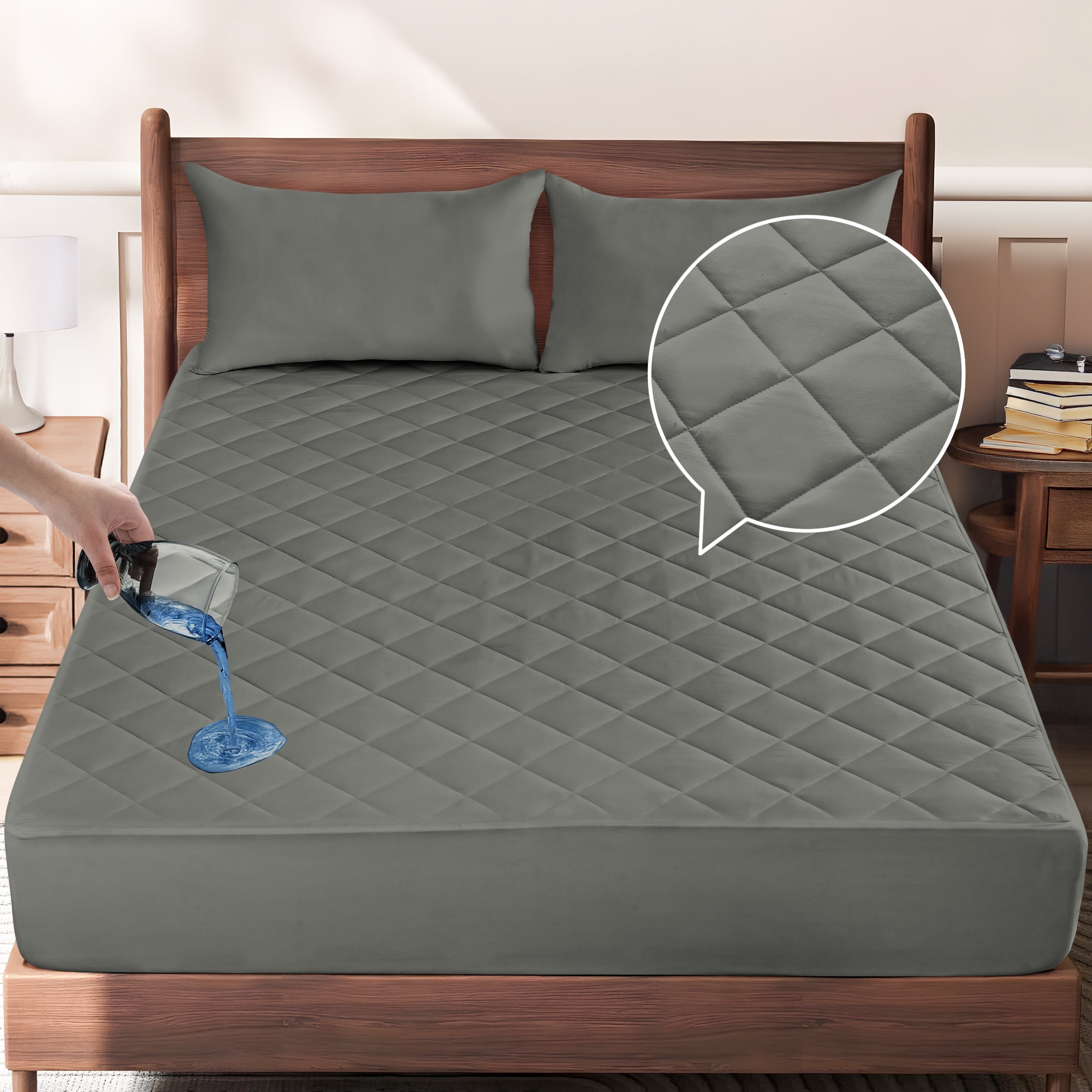 Lux Decor Waterproof Mattress Pad Twin XL - Quilted, Soft & Noiseless ...