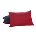 thumbnail image 1 of Lux Hotel FRE24602NVRD10 2Pk Reversible Microfiber Sham  Navy & Red - Standard/Queen - Covers Only, 1 of 2