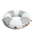 thumbnail image 1 of Big Joe Lux Ring Premium Inflatable Pool Float, Premier Mesh, Durable UV Protected Polyester Blend, Black and White Cape Stripe, 1 of 9