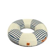 Big Joe Lux Ring Premium Inflatable Pool Float, Navy and Ivory, Premier Mesh, Durable UV Protected Polyester Blend