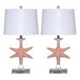 thumbnail image 1 of Lux Lighting Aloha Starfish Seaside Coastal Table Lamps (Set of 2) 3-Way Switch, 1 of 5