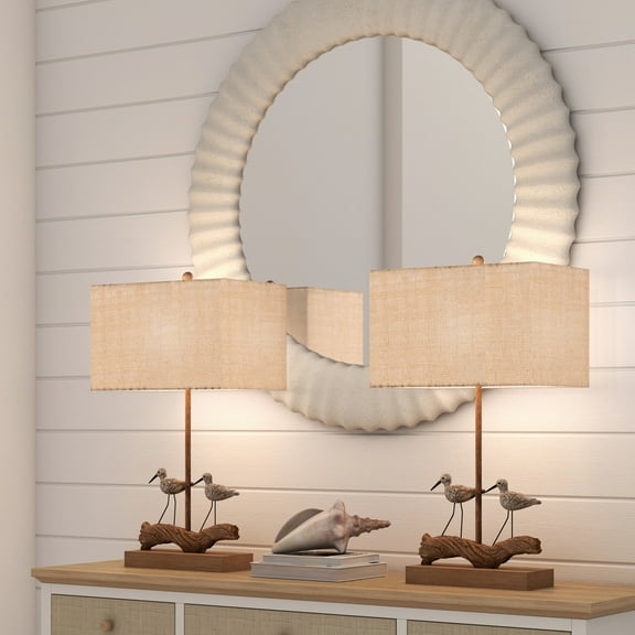 Lux Lighting Beach Birds Coastal Table Lamps (Set of 2) 3-Way Switch