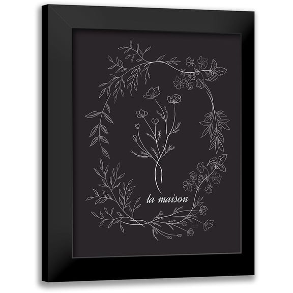 Lux + Me Designs 12x14 Black Modern Framed Museum Art Print Titled - La Maison