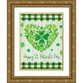 thumbnail image 1 of Lux + Me Designs 12x14 Gold Ornate Wood Framed with Double Matting Museum Art Print Titled - Happy St. Patricks Day, 1 of 4