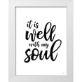 thumbnail image 1 of Lux + Me Designs 12x14 White Modern Wood Framed Museum Art Print Titled - It is Well with My Soul, 1 of 4