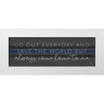 thumbnail image 1 of Lux + Me Designs 14x7 White Modern Wood Framed Museum Art Print Titled - Always Come Home to Me - Police, 1 of 4