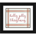 thumbnail image 1 of Lux + Me Designs 18x15 Black Ornate Wood Framed with Double Matting Museum Art Print Titled - Holly Jolly Christmas, 1 of 4