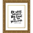 thumbnail image 1 of Lux + Me Designs 19x24 Gold Ornate Wood Framed with Double Matting Museum Art Print Titled - Be Still my Soul, 1 of 4