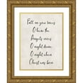 thumbnail image 1 of Lux + Me Designs 19x24 Gold Ornate Wood Framed with Double Matting Museum Art Print Titled - Fall on Your Knees, 1 of 4