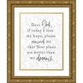 thumbnail image 1 of Lux + Me Designs 19x24 Gold Ornate Wood Framed with Double Matting Museum Art Print Titled - Your Plans are Better, 1 of 4