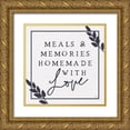 thumbnail image 1 of Lux + Me Designs 20x20 Gold Ornate Wood Framed with Double Matting Museum Art Print Titled - Meals and Memories Made with Love, 1 of 4