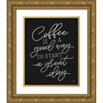 thumbnail image 1 of Lux + Me Designs 20x24 Gold Ornate Wood Framed with Double Matting Museum Art Print Titled - Coffee is…, 1 of 4