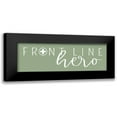thumbnail image 1 of Lux + Me Designs 24x11 Black Modern Framed Museum Art Print Titled - Front Line Hero, 1 of 5