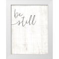 thumbnail image 1 of Lux + Me Designs 25x32 White Modern Wood Framed Museum Art Print Titled - Be Still, 1 of 4
