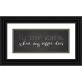 thumbnail image 1 of Lux + Me Designs 32x15 Black Ornate Wood Framed with Double Matting Museum Art Print Titled - Ill Start Working, 1 of 4