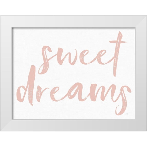 Lux + Me Designs 32x25 White Modern Wood Framed Museum Art Print Titled - Sweet Dreams