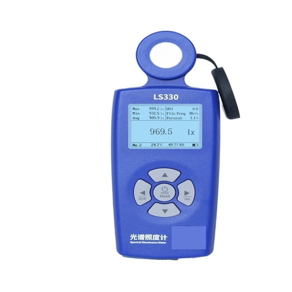 Lux Meter Spectral Light Meter Luxmeter PPFD CCT UVI CRI Spectrum Curve Professional Lux Tester for Plants Lighting LS330 ,Versatile Applications